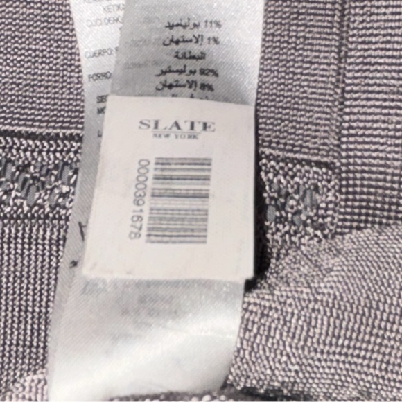 French Connection - slate/gray Striped Bandage Dress W/ Cutout Texture Sz 2 US - Picture 6 of 8